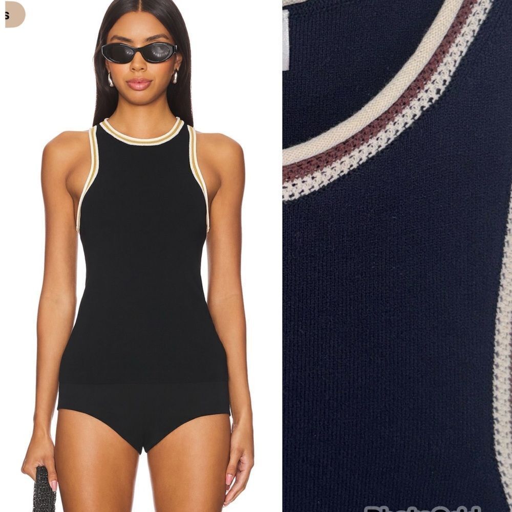 NWT ALC Nelly Knit Tank NAVY Small Revolve